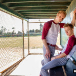 Baseball players Max Carter and Noah White