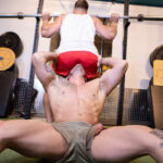 Jocks at the gym: Arno Antino and William Seed